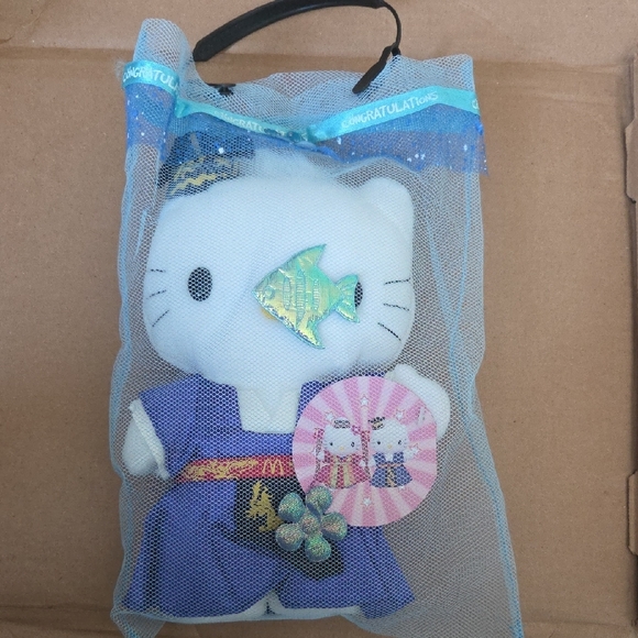 Other - Hello Kitty Plush in Blue Outfit
